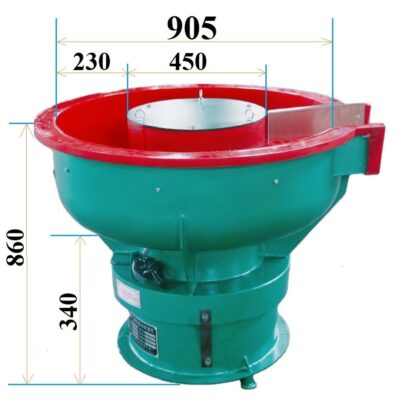 Máy xóc rung hình tròn dung tích 150 lít, có sàng tách sản phẩm