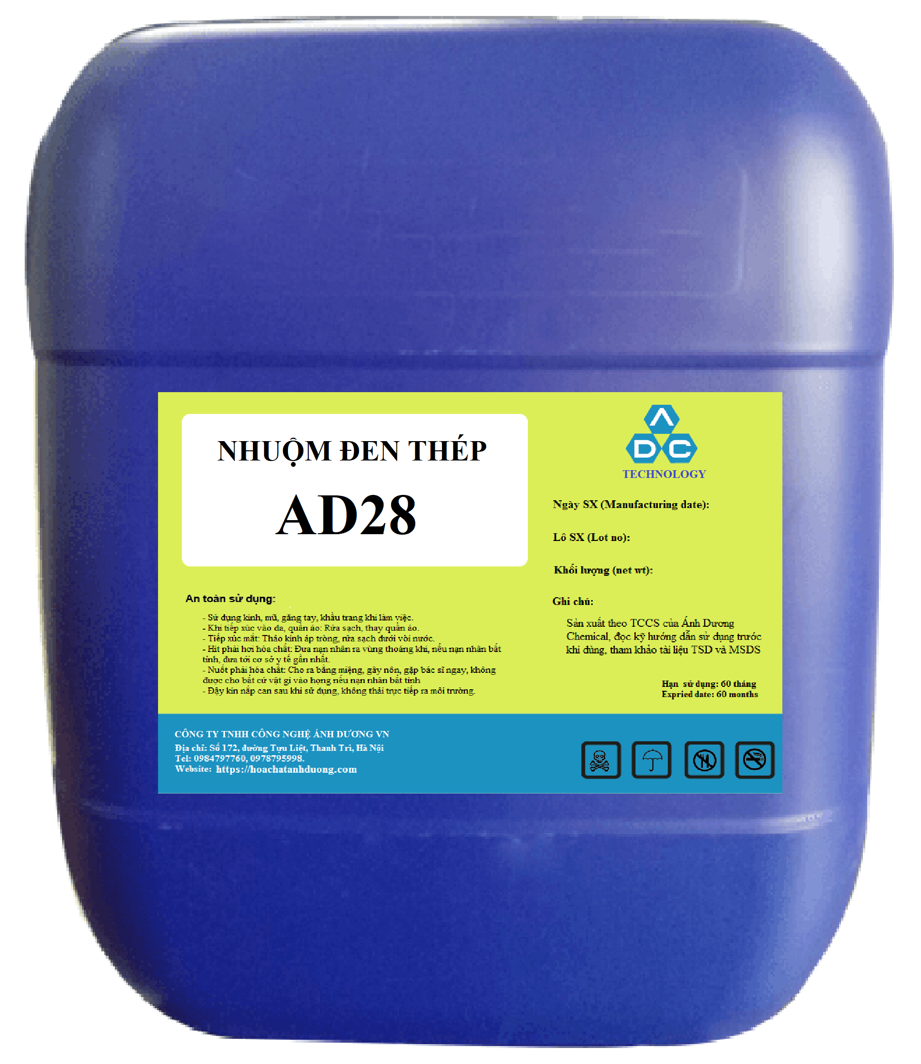 hóa chất nhuộm đen sắt thép AD28