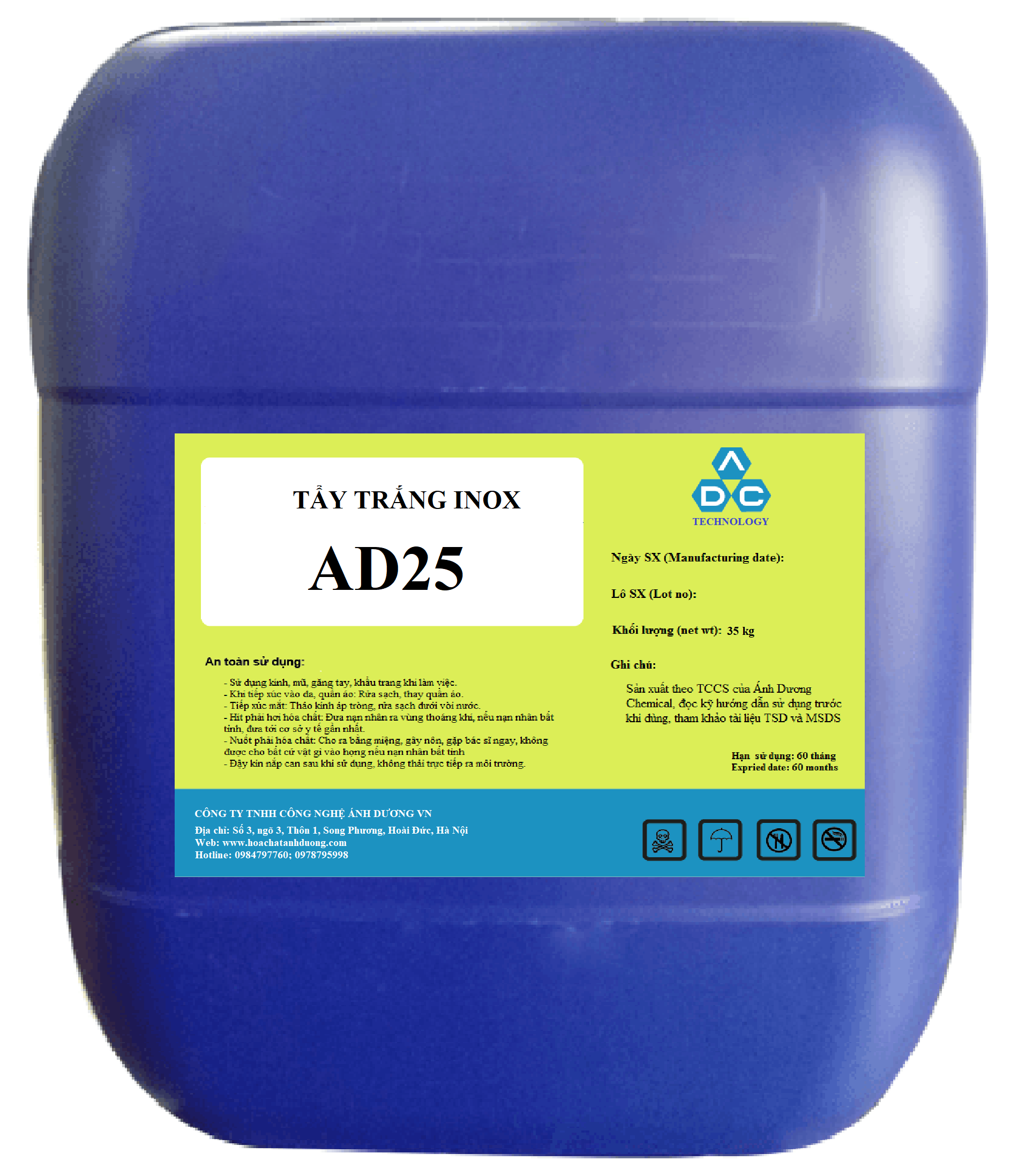 Đánh tẩy trắng inox AD25