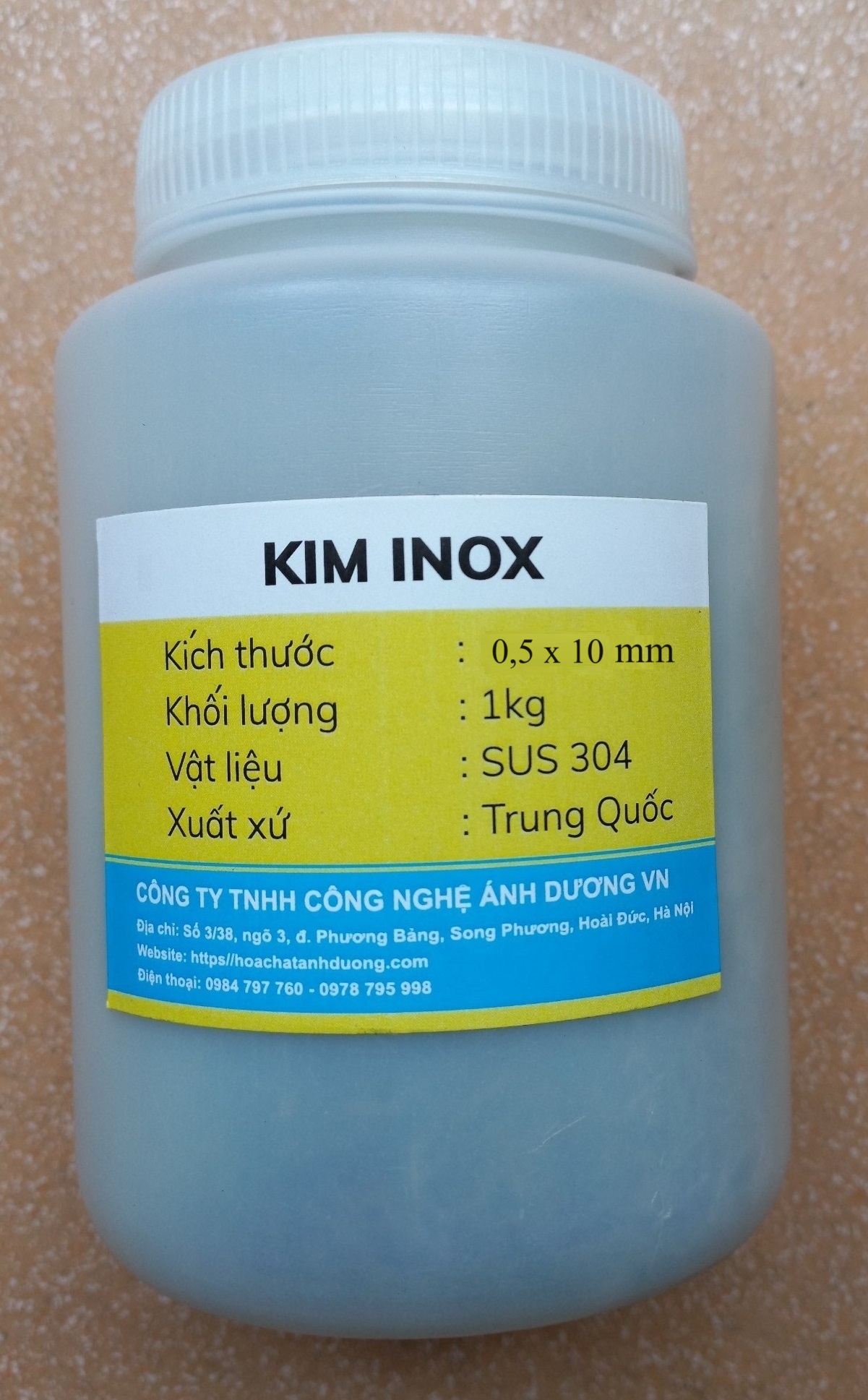 0,5 x 10 Kim inox từ tính 0,5 x 10 mm