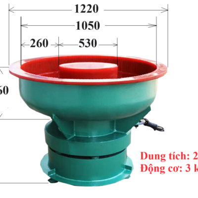 Máy rung xóc 250 lít, không sàng tách