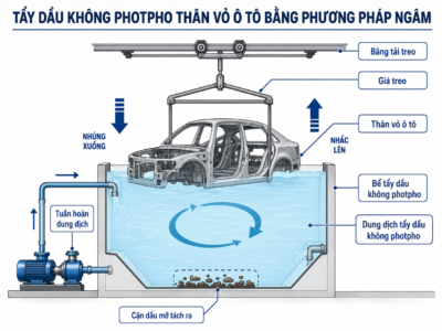 Bể ngâm nhúng tẩy dầu ô tô